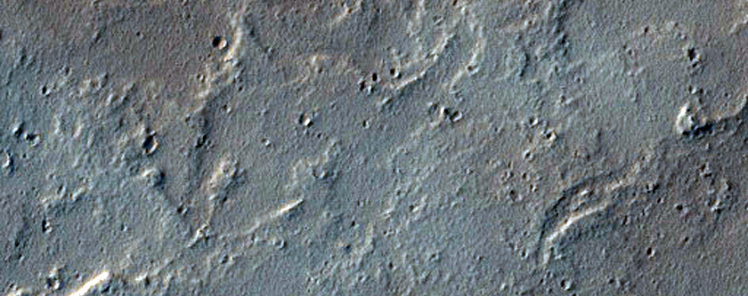 Field of Small Volcanoes Northeast of Ascraeus Mons