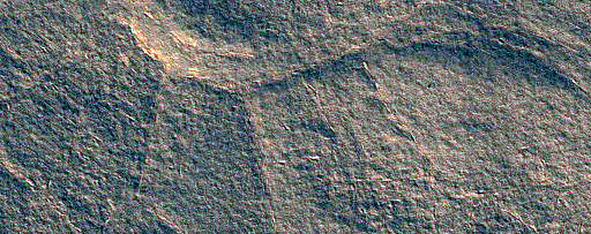 Polar Crater with Summer Ice