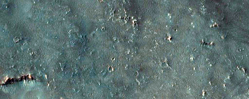 Aeolian Landforms in MOC Image M03-07414 in Arnus Vallis