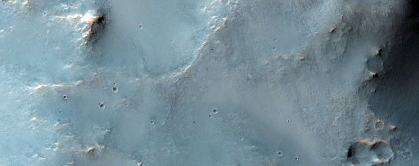 Southwest Rim of Dawes Crater in Terra Sabaea