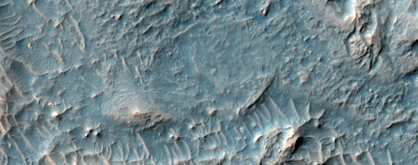 Blocky Flow with Light-Toned Outcrops in Noctis Region
