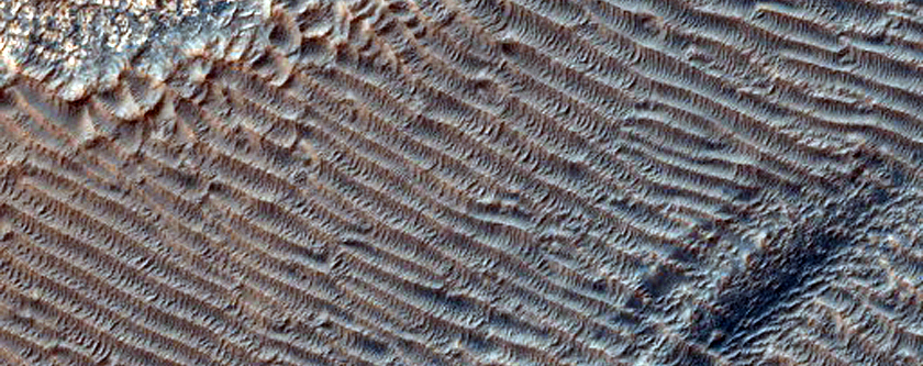 Layered Deposits in Tithonium Chasma