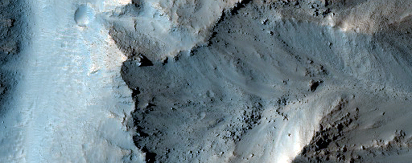 Western Rim Well-Preserved 25-Kilometer Diameter Crater in Acidalia Region