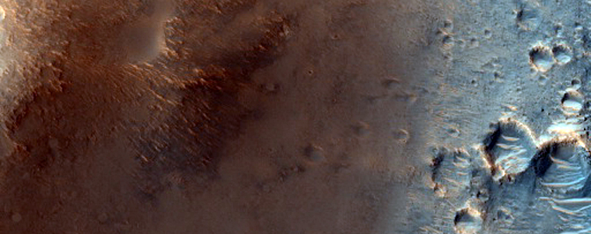 Terrain West of Possible Clay-Bearing Units of Mawrth Vallis