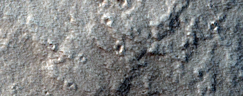 Diversas coladas de lava en Olympus Mons