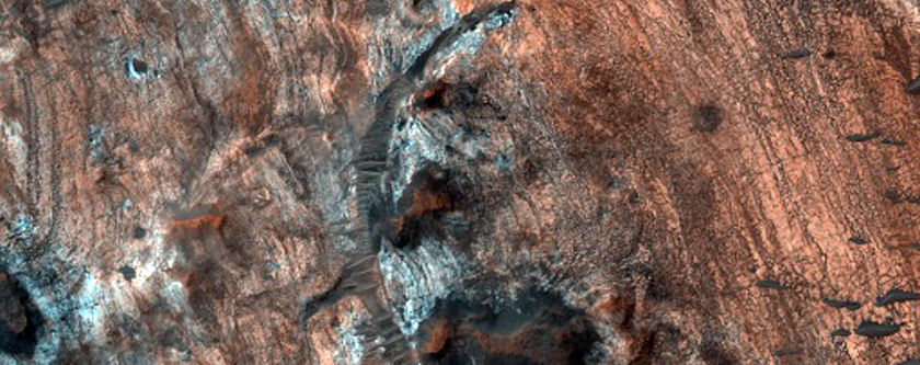 Una variet di argille sulla parete della Mawrth Vallis