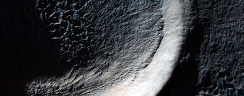 Crater with Pitted Ejecta in MOC Image S07-00556