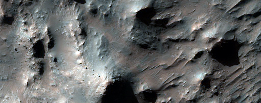 Central-Peak Crater Southwest of Ritchey Crater