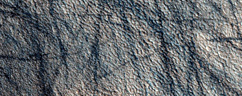Polar Crater with Summer Ice