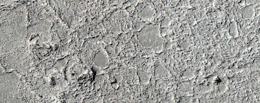 Margin of Platy-Ridged Flow in Athabasca Valles