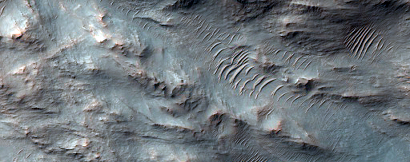 Rocky Massif Northwest of Hellas Planitia