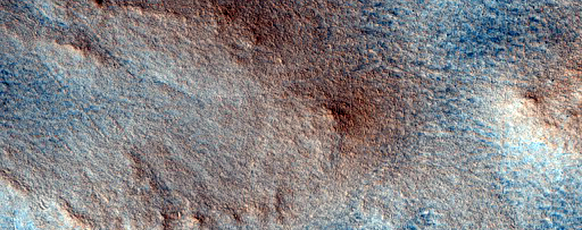 Mounds and Polygonal Features in Crater