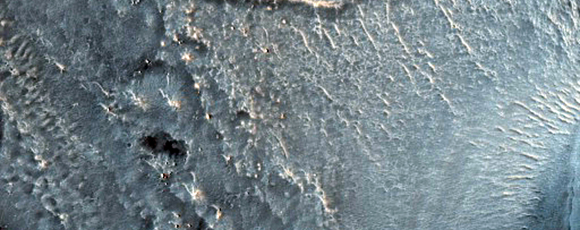 Central Structure and Layering of a Large Impact Crater