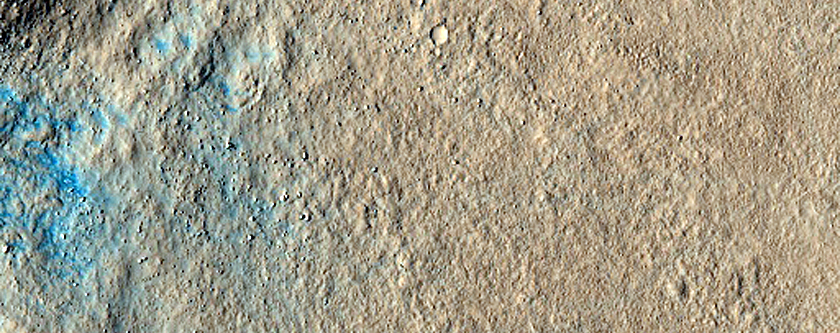 Crater West of Erebus Montes in Arcadia Planitia