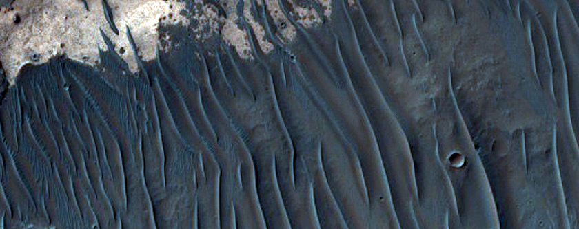 Light-Toned Material on Crater Floor