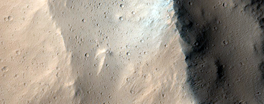 Eastern Wall of Fesenkov Crater