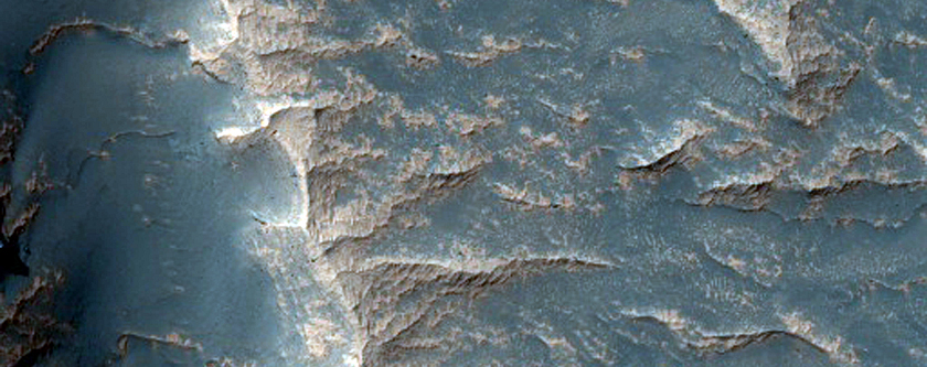 Layered Unit on Floor of Noctis Labyrinthus Trough