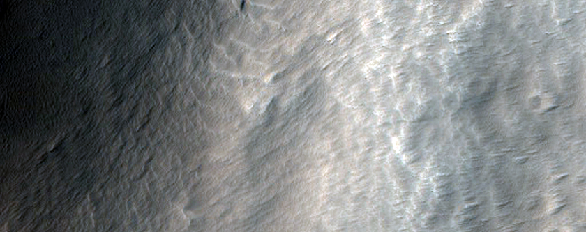 Possible Mega-Ripples in Karzok Crater on Olympus Mons