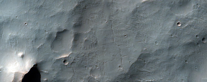 Flow Features West of Bond Crater