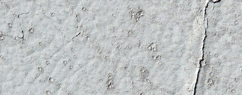Low Shield and Flood Lavas in South-Central Elysium Planitia
