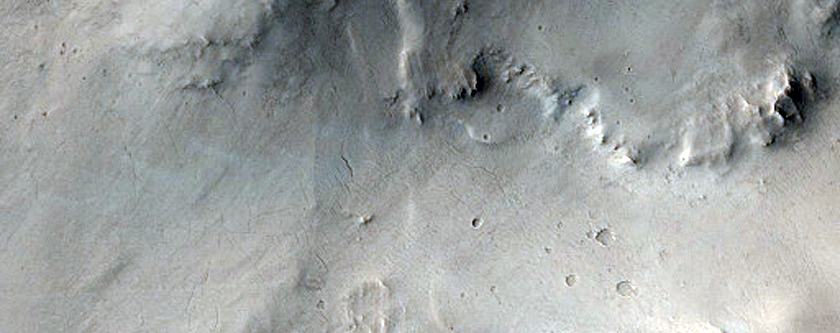 Rim of Smaller Crater within Antoniadi Crater