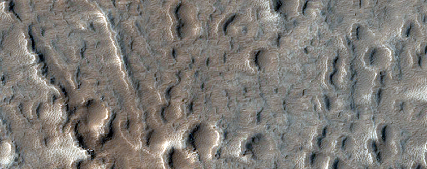 Lava Channel on the Flank of Ascraeus Mons