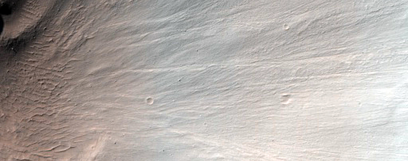 Gullies and Seasonal Frost in a Crater