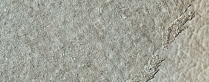Dust Stippled Lava Surface in Southern Elysium Planitia