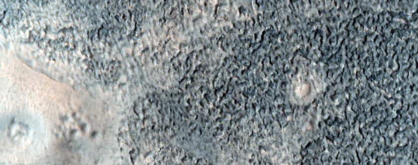 Mounds with Flows in Acidalia Planitia