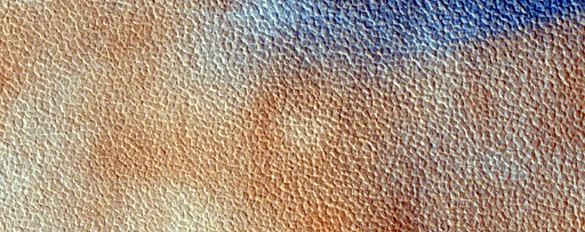 Polar Crater with Summer Ice