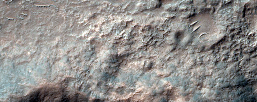 Southern Hemisphere Crater with Possible Phyllosilicates