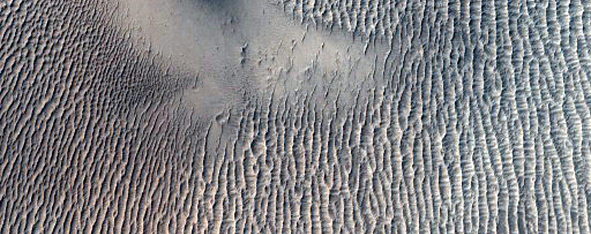 Layers Exposed in Crater near Mawrth Vallis