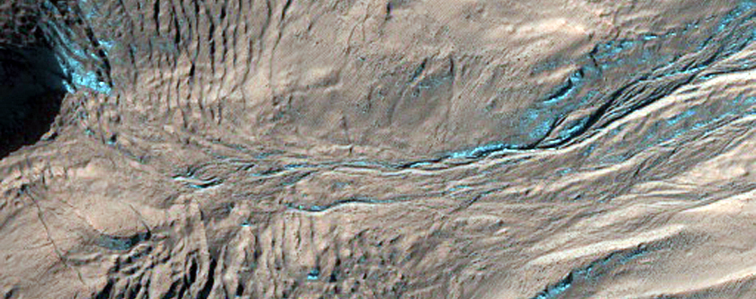 Gullies in Crater in Terra Sirenum