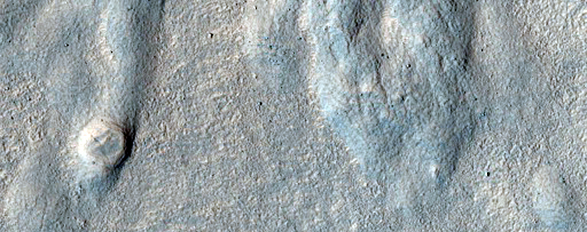 Relatively Young Crater Ejecta and Apron in Deuteronilus Mensae