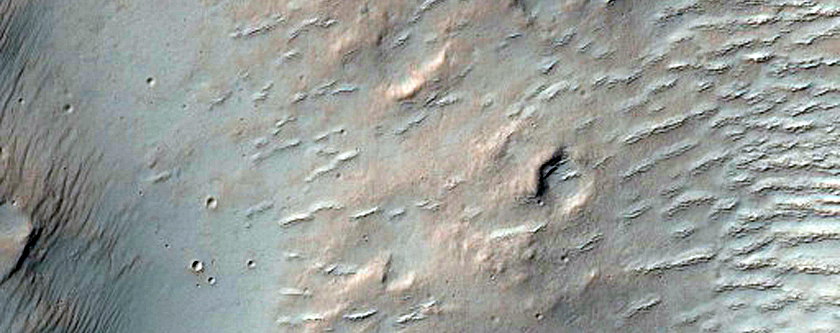 Ridges in Crater in Terra Sirenum