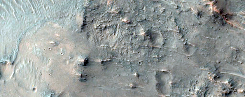 Central Peaks and Interiors of Two Craters