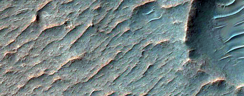 Central Structure of a Large Crater in Terra Sabaea