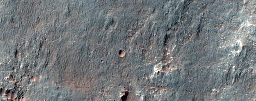 Valleys West of Fan in Eberswalde Crater