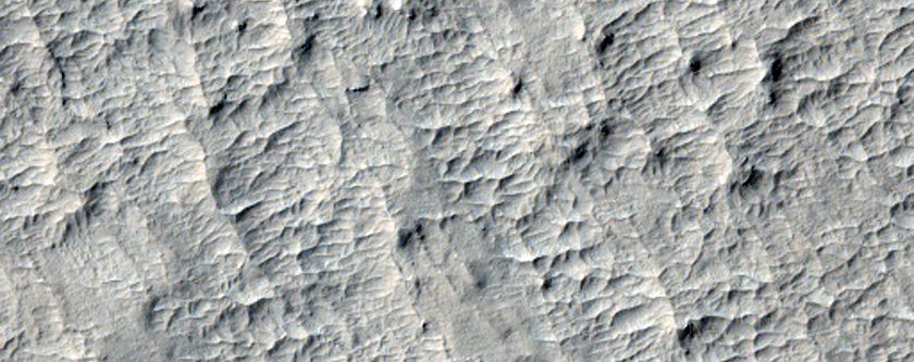 Layered Terrain West of Nicholson Crater