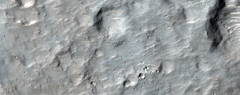 Wrinkle Ridges in Amenthes Planum
