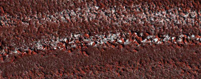 Exposure of North Polar Layered Deposits