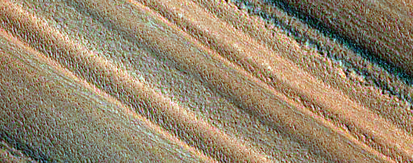 Exposure of North Polar Layered Deposits