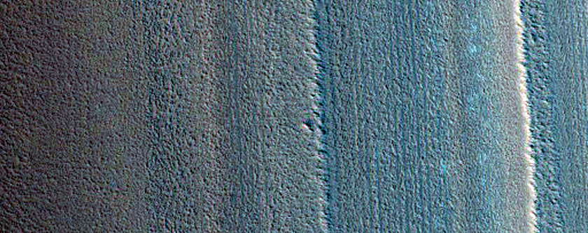 North Polar Layered Deposits at Trough Termination