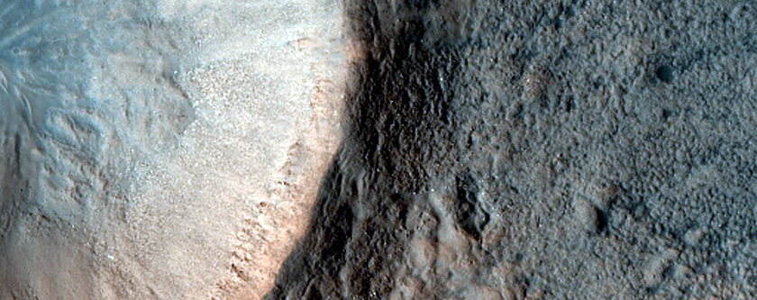 Fresh 1-Kilometer Diameter Crater near Bonestell Crater