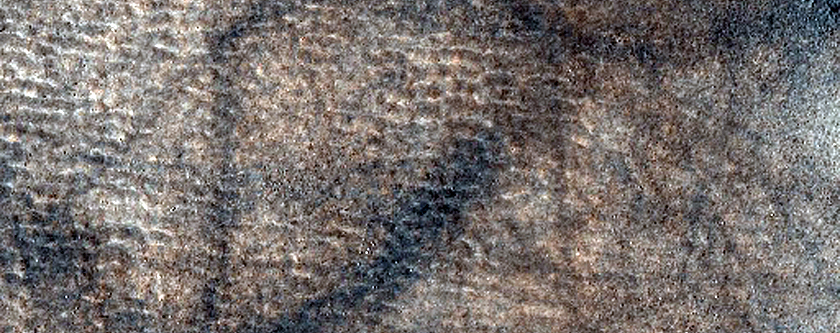 Crater with Light-Toned Material around Rim