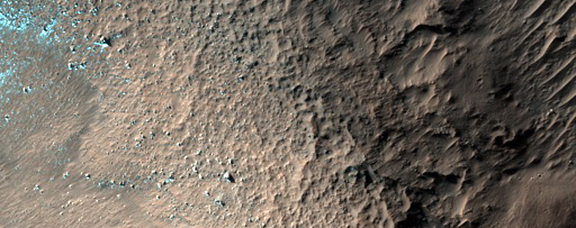 Gullies in Wall of Smaller Crater within Arrhenius Crater
