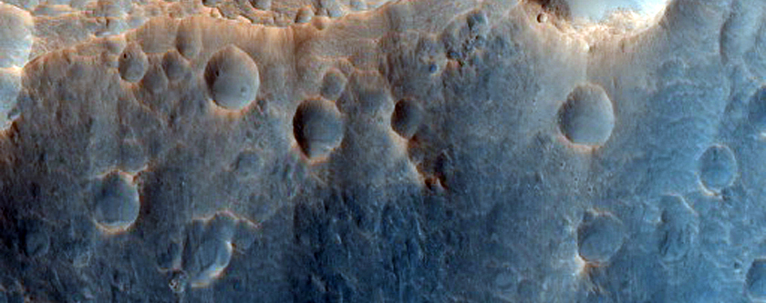 Central Peak of Large Crater