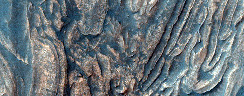 Layered Light-Toned Rounded Blocks in Melas Chasma