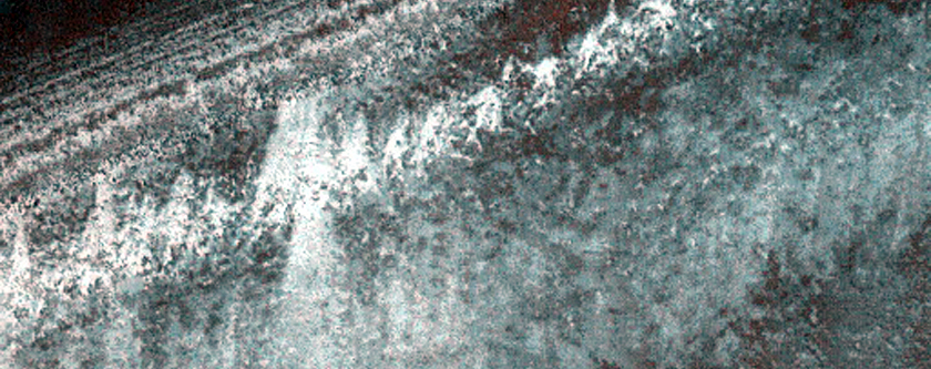 Basal Scarp Exposing Polar Layered Deposits