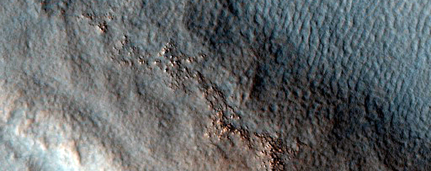 Lyot Crater Ejecta Surface